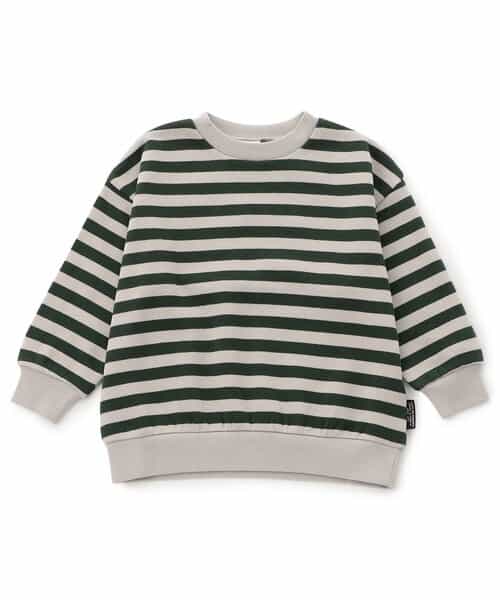 WEB限定  あったか裏起毛無地ボーダートレーナー