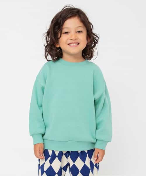 WEB限定  あったか裏起毛無地ボーダートレーナー