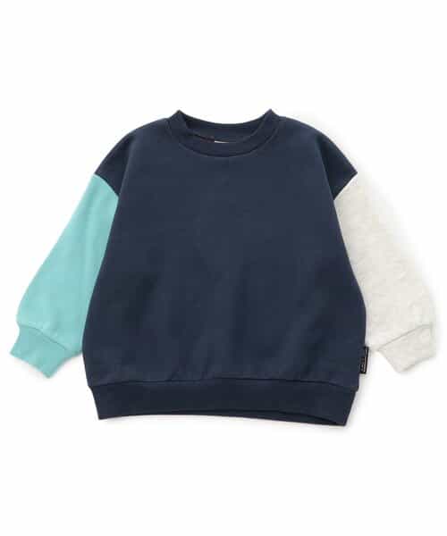 WEB限定  あったか裏起毛無地ボーダートレーナー