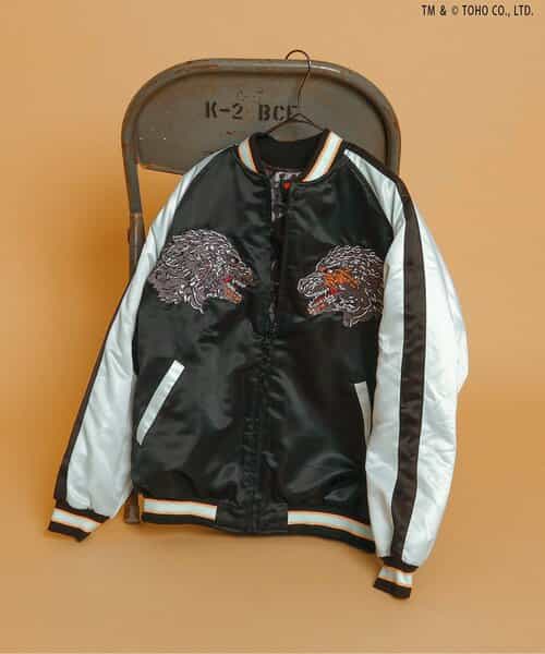 【ゴジラ】 蓄光刺繍リバーシブルスカジャン（大人サイズ）