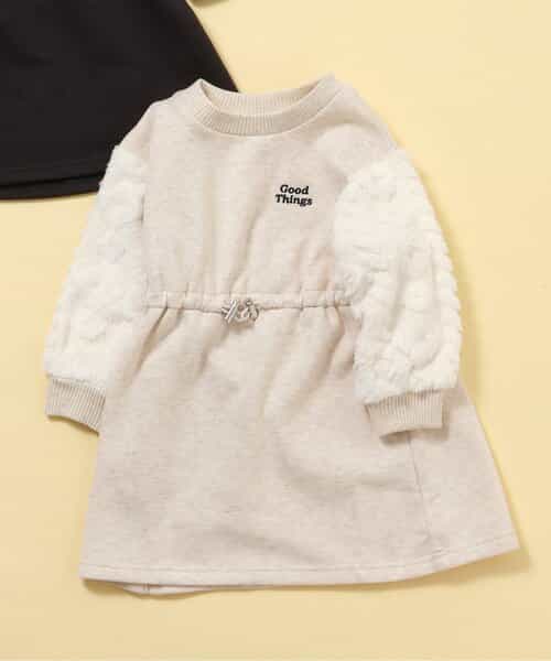 袖ボアワンピース