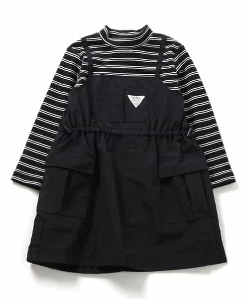 ★SALE★シャカシャカドッキングボーダーワンピ