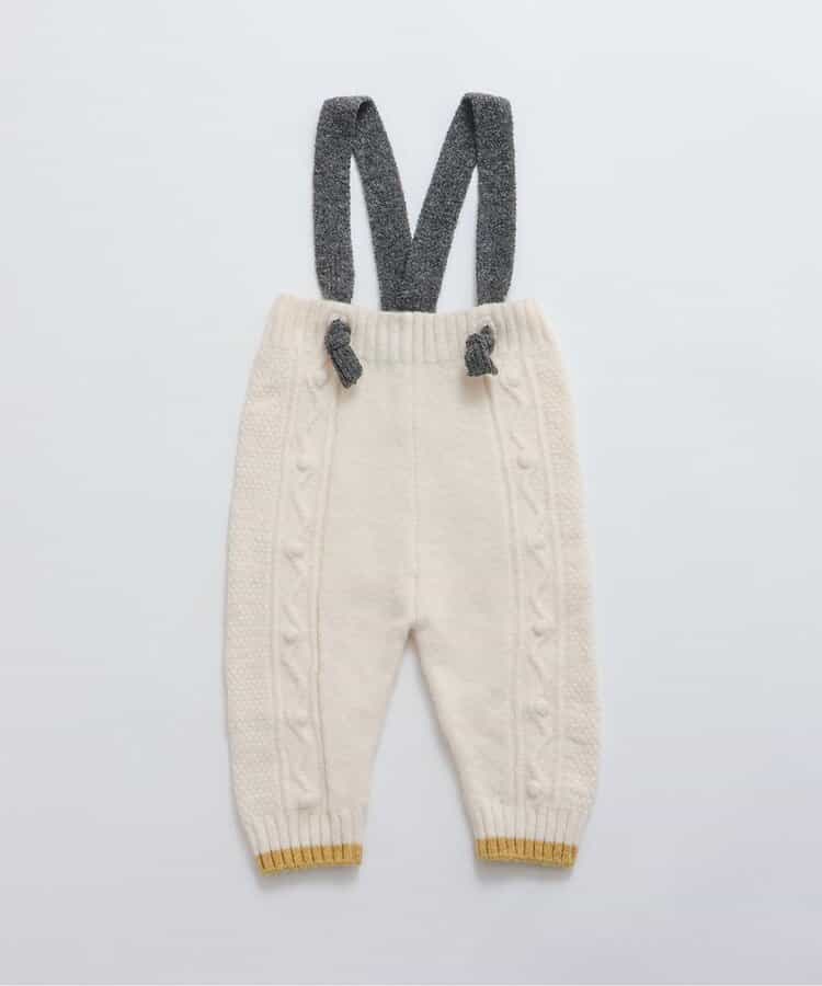 Bpop ケーブルニットサロペ(セットアップ可)