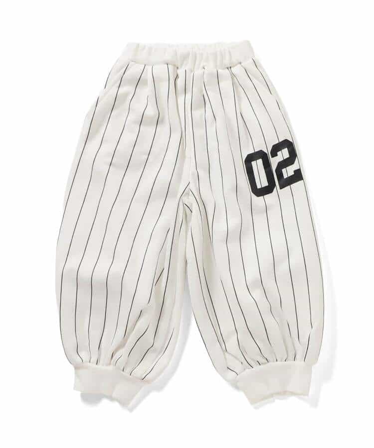 ストライププリントパンツ_AAAL PRODUCTS  10分丈