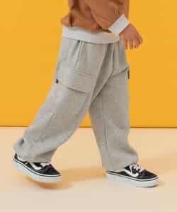 【裏起毛】あったかカーゴパンツ  10分丈