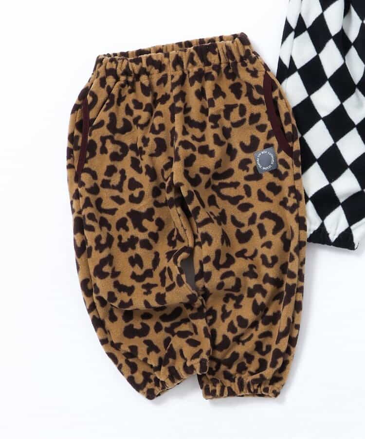 総柄フリースパンツ(セットアップ可)  10分丈