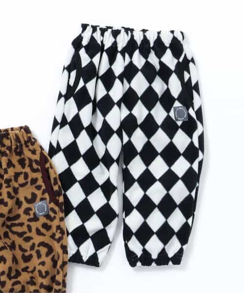 総柄フリースパンツ(セットアップ可)  10分丈