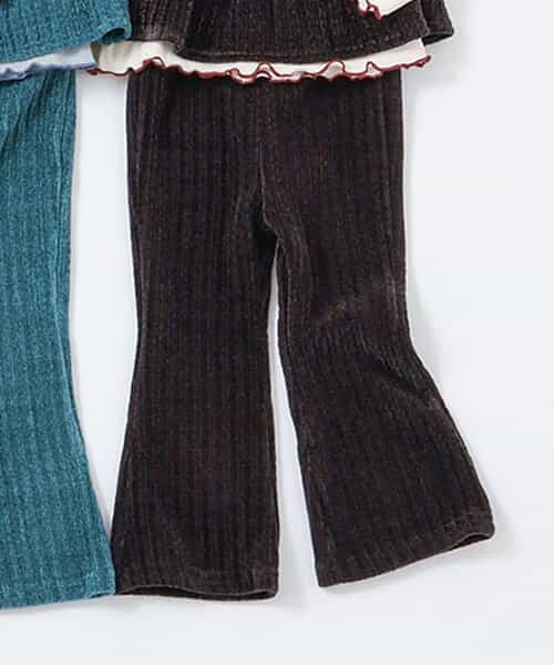 ベロアフレアパンツ  10分丈