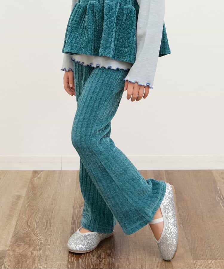 ベロアフレアパンツ  10分丈