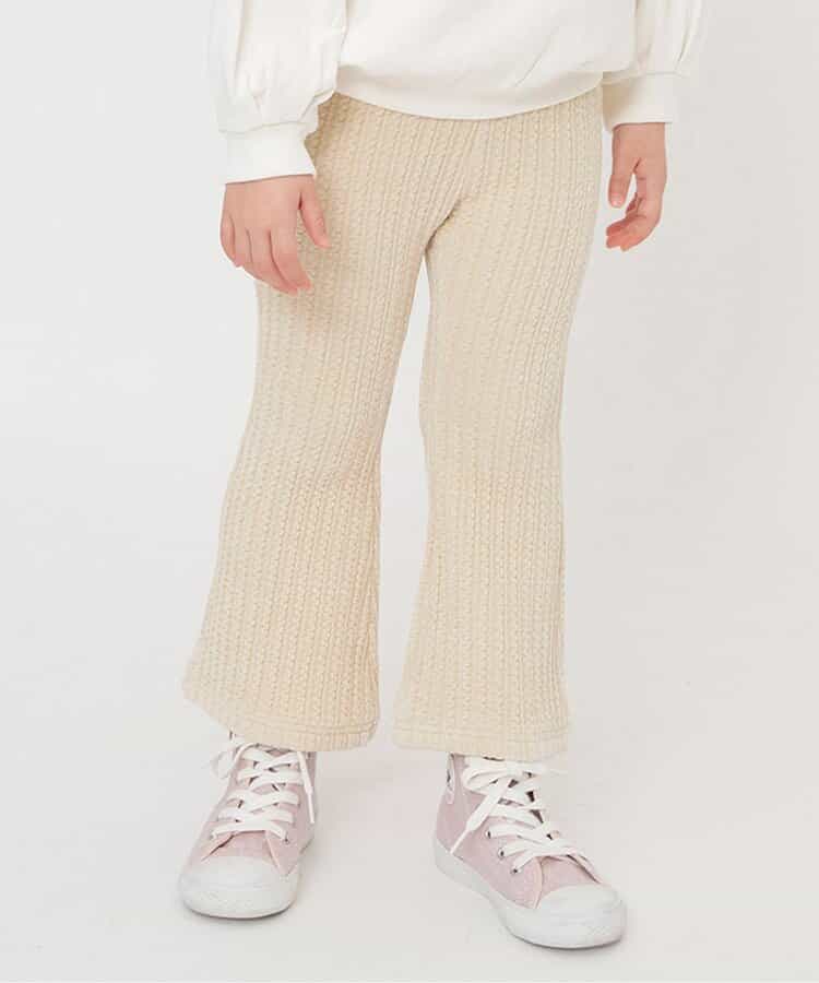 ベロアフレアパンツ  10分丈