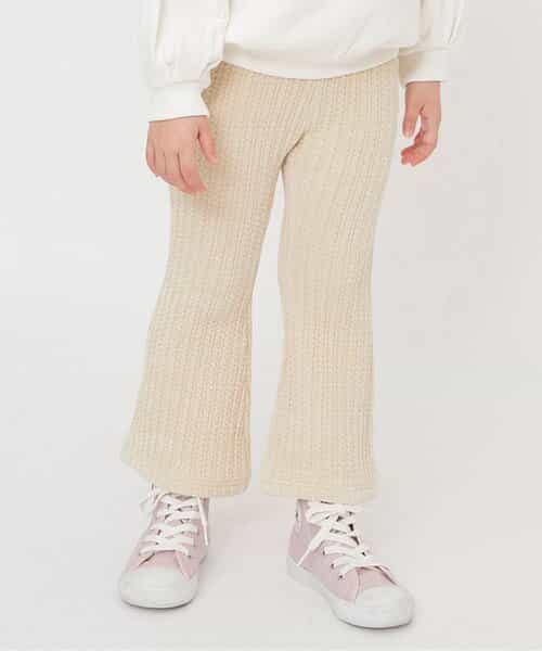 ベロアフレアパンツ  10分丈