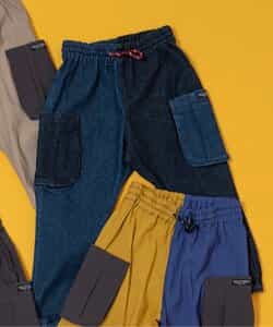 【裏起毛】あったからくらくサイドポケットパンツ  10分丈