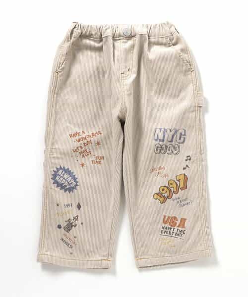 ★SALE★POPイラストコーデュロイパンツ  10分丈