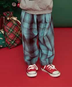 【リンク】チェックパンツ  10分丈