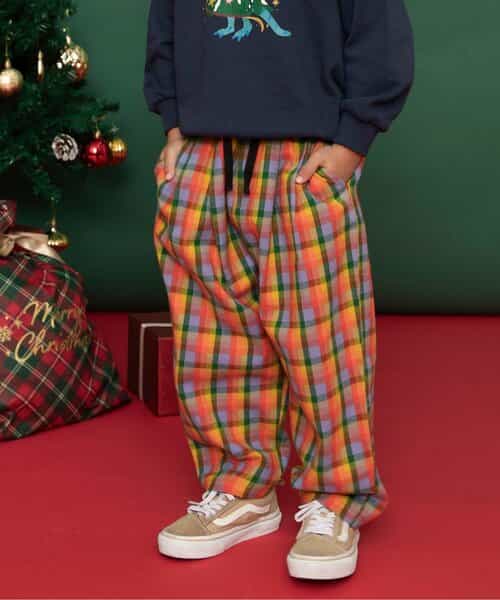 【リンク】チェックパンツ  10分丈