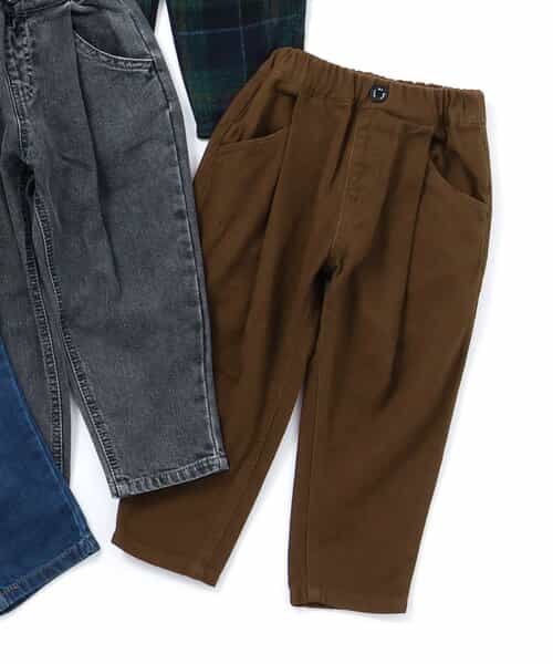 あったか裏起毛ワイドタックパンツ  10分丈