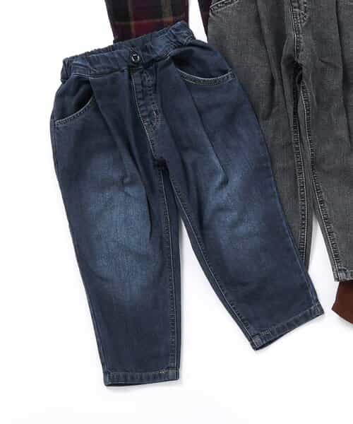 あったか裏起毛ワイドタックパンツ  10分丈