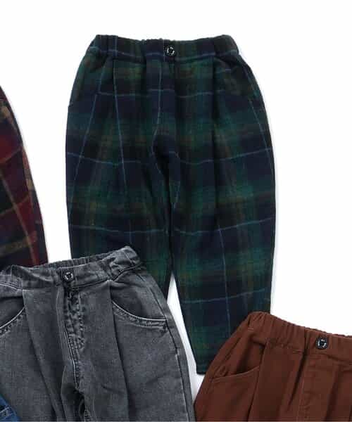 あったか裏起毛ワイドタックパンツ  10分丈