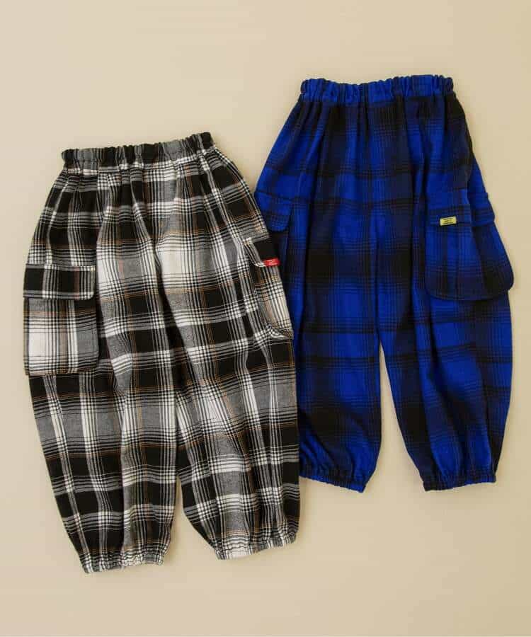チェックカーゴパンツ  10分丈_1008619