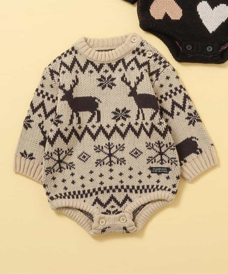 【リンク】総柄バリエーションニットボディオール