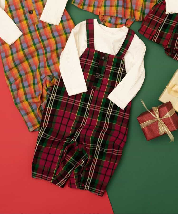 【リンク】2Pセットチェックベビーサロペ