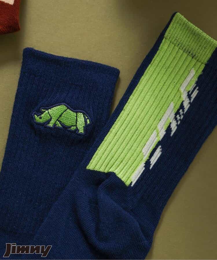 Jimnyコラボ 配色ロゴ＆モチーフソックス