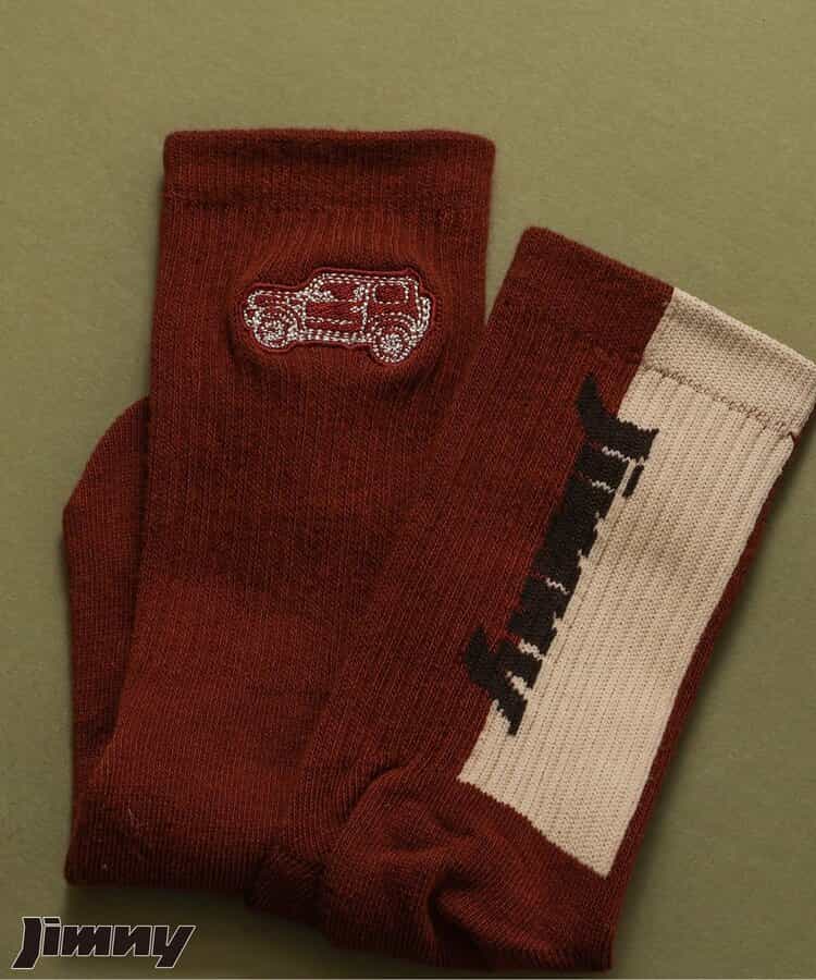 Jimnyコラボ 配色ロゴ＆モチーフソックス