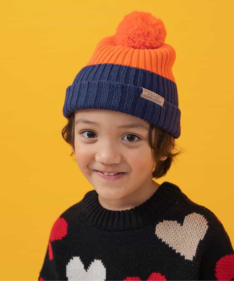 ビッグ梵天ニット帽_マシンウォッシャブル