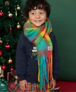 シャギーチェックマフラー