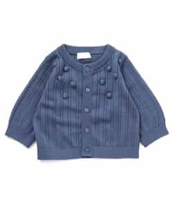 ★SALE★透かし編みポップコーンニットカーディガン_マシンウォッシャブル