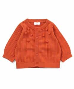 ★SALE★透かし編みポップコーンニットカーディガン_マシンウォッシャブル