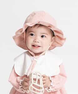 フルーツワンポイント刺しゅう日よけベビーハット