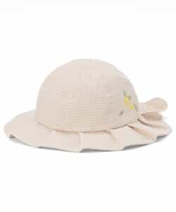 フルーツワンポイント刺しゅう日よけベビーハット