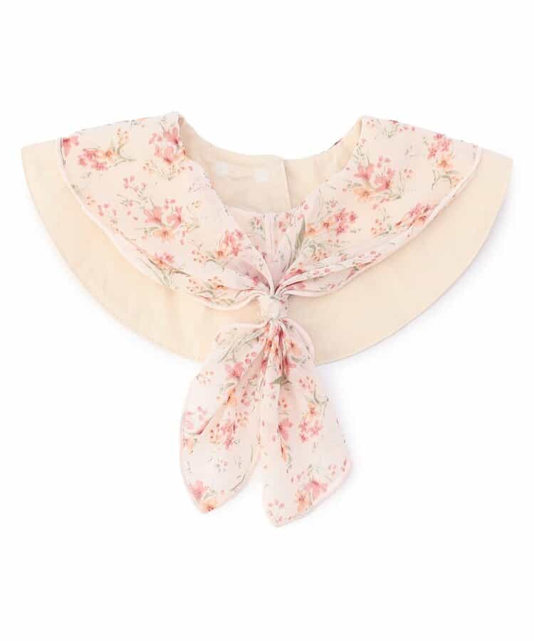 花柄シフォンスカーフスタイ