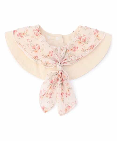 花柄シフォンスカーフスタイ