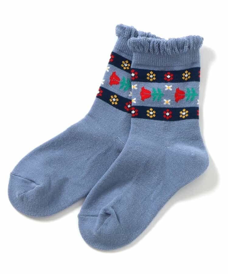 3P対象 お花　ソックス