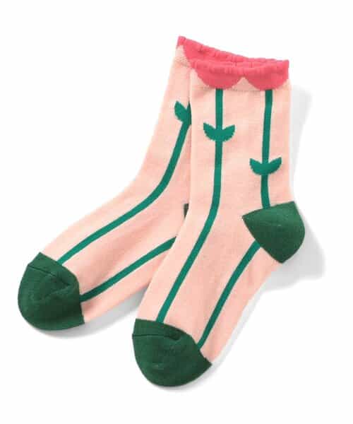 3P対象 お花　ソックス