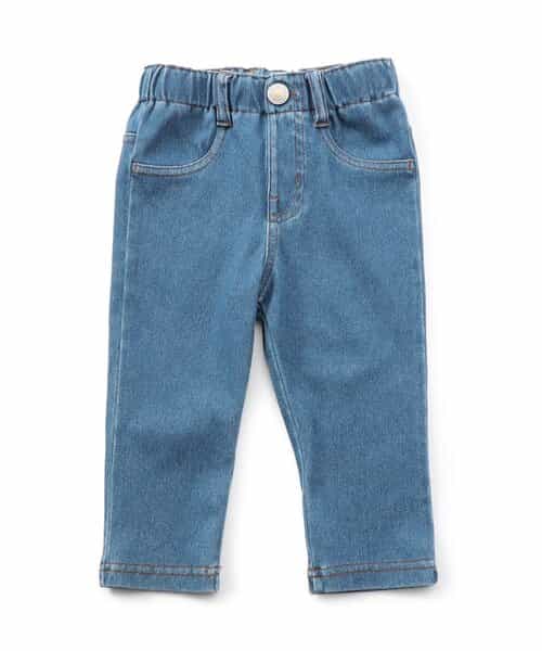 丈夫なニットツイルパンツ  7分丈