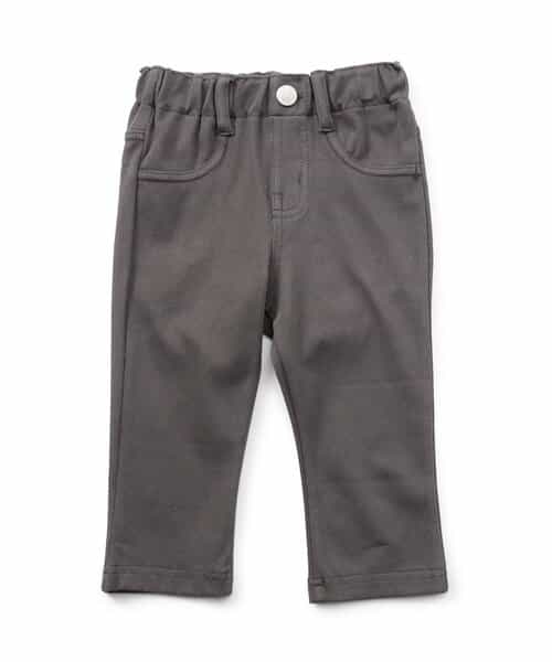 丈夫なニットツイルパンツ  7分丈