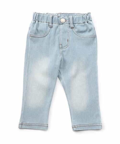 丈夫なニットツイルパンツ  7分丈