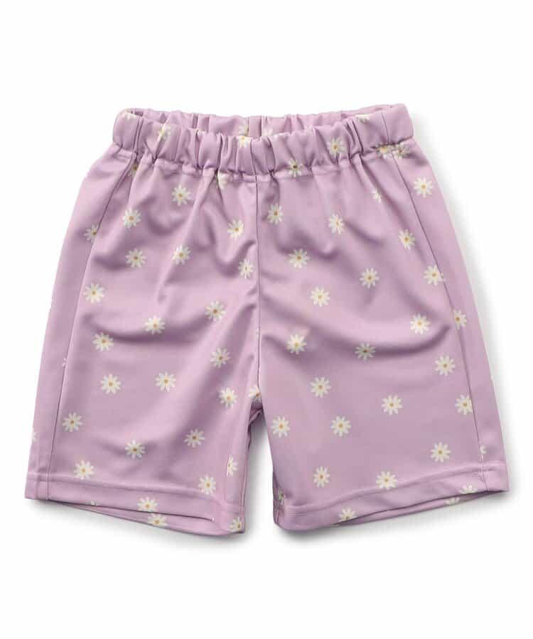 サラッと履ける総柄メッシュハーフパンツ_水陸両用_速乾  5分丈