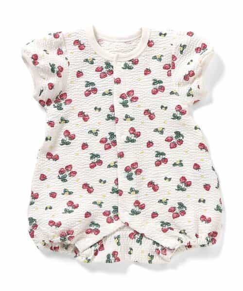 【リンク】いちご総柄ロンパス