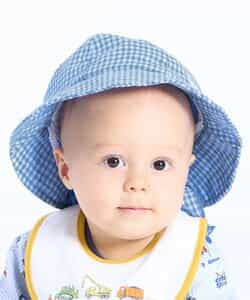 日よけ付きアニマルベビーハット_UVカット