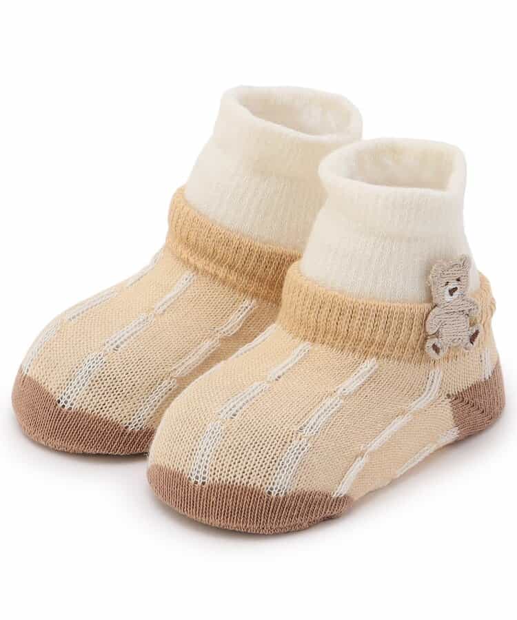 ワンポイントモチーフレイヤードベビーソックス