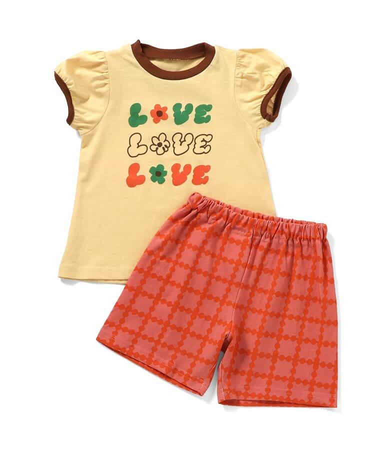 【リンク】カラフルポップパフスリーブパジャマ