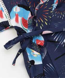 ☆SALE☆粋な総柄甚平（L275015）|Ampersand（アンパサンド
