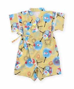 ★SALE★粋な総柄甚平ロンパス