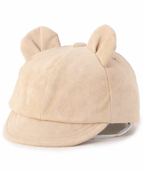 くま耳ベビーキャップ_UVカット