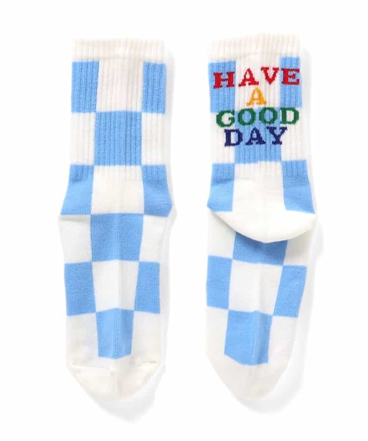 3P対象 チェッカーフラッグ柄ソックス