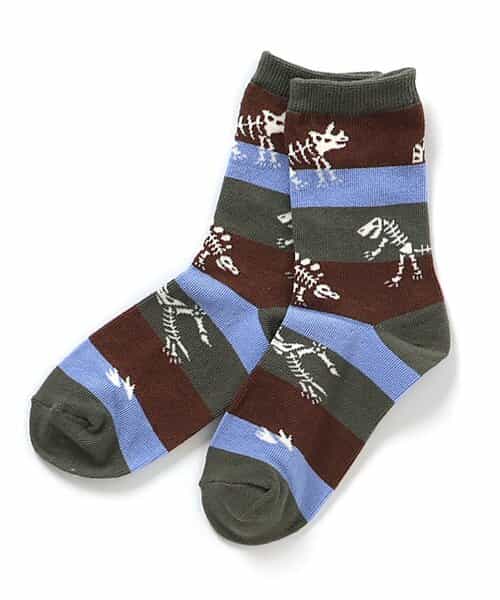 3P対象 恐竜地層柄ソックス